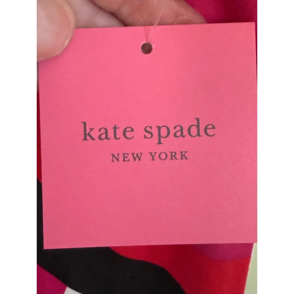 NEW Kate Spade New York Owl Graphic Tee Fresh White Pink whimsical artsy classy